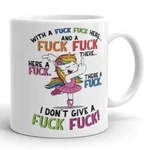 Don't Give F*** Unicorn - Funny Ceramic Coffee Mug 15OZ Cup. Fixed Price $19.95.