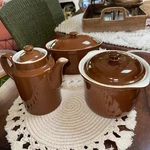 Hall China Set Casserole Bowl Oval Round Teapot 6PCS Baking Farmhouse Mcm A4. Fixed Price $49.99.