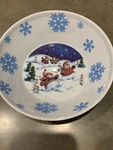 Melamine Ware Plastic Snowman Snowflake Bowl Children Cereal. Fixed Price $5.28.