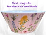 Dolly Parton Set Of Ten (10) Wildflower Melamine Cereal Bowls Dg Spring 2026 New. Fixed Price $39.98.