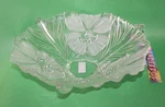 Mikasa Hibiscus Centerpiece Serving Glass Frosted Bowl Dish 15" SA134/263. Fixed Price $64.99.