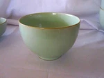 Denby-langley Noodle Bowl Light Green Tan Edge 4" X 5/8" More. Fixed Price $99.99.