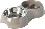 Curious Canines Slow Feeder Dog Bowl Set, Double With Stainless Steel Inser. Fixed Price $22.26.