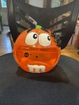 Gallerie Ceramic M&ms Orange Pumpkin Halloween Candy Dish Bowl 8 Works. Fixed Price $25.99.