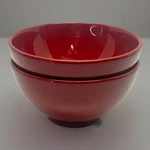 Waechtersbach Soup/cereal Bowls Bright Cherry Red SET/2 Fun Factory Freestyle. Fixed Price $29.99.