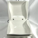 Malacasa Blance 4 Piece Square Soup Cereal Bowl Set Porcelain White. Fixed Price $34.95.