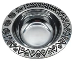 Wilton Armetale Reggae Snack Bowl 8" Shiny #820935 Tags Geo Swirl Zig Zag Lines. Fixed Price $27.95.