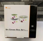 Imperial Home 6PC Ceramic Bowl Set With Vented Lids - Floral Design. Fixed Price $25.47.