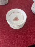 Wedgwood Georgetown Collection American Clipper Ship Red Soup Bowls Set Of 10. Fixed Price $99.00.