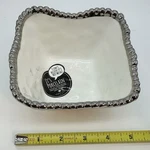 Pampa Bay Porcelain Snack Bowl With Silver Bead Edge. Fixed Price $17.99.