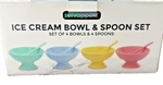 New In Box 8 Piece Servappetit Ice Cream Bowl & Spoon Set. Fixed Price $26.54.