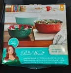 Pioneer Woman 6-PEICE "mazie" Embossed Melamine Bowl Set New. Fixed Price $22.99.