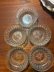 Set Of 5 Vintage Arcoroc France Small Bowl Dessert Fruit Cut Glass Starburst 4. Fixed Price $48.00.