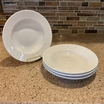 World Porcelana Set Of White Wide Rim Salad/soup Bowls #242 Restaurant Ware. Fixed Price $15.30.