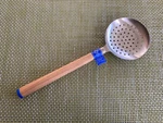 Crate & Barrel Fsc Stainless Steel Slotted Serving Spoon Wooden Handle 13 3/8". Fixed Price $10.00.