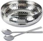 Stainless Steel Hammered Salad Bowl Mirror Finish 22 Cm. Fixed Price $34.70.
