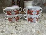 4 Tabasco Brand Hot Chili Gumbo Two-handled Soup Bowls Winter. Fixed Price $44.99.