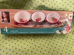 Pioneer Woman Garland Ceramic Condiment Set 4 Pcs 3 Bowls Tray Holiday Dish New. Fixed Price $28.00.