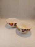 Vtg Better Home And Gardens Set Of 2 Cereal Soup Bowls Apple Pear Grapes 6 7/8". Fixed Price $29.00.