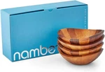 Nambe Braid Collection Individual Salad Bowls, Set Of 4, Acacia Wood - Brown. Fixed Price $69.99.