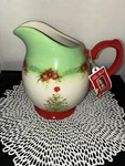 Pristine/new Pioneer Woman Christmas Holiday Cheer/garland Ceramic Pitcher Tag. Fixed Price $38.00.