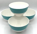 Lenox Continental Dining Aqua Cereal Bowl Set Of 4! 6" Excellent. Fixed Price $41.36.