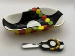 Msc Mainstreet Collection Ceramic Dip Bowl W/spreading Knife Flip Flop Shape. Fixed Price $10.00.