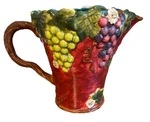 Certified International Susan Winget Hand Painted Grape Design Pitcher Decor. Fixed Price $18.99.