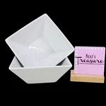 Bia Cordon Bleu Solid White Classic 24-OUNCE Square Flare Soup Cereal Bowl Set. Fixed Price $22.94.