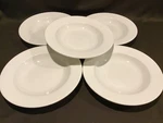 Set Of 5 Tuxton 11" White Individual Pasta Bowls. Fixed Price $35.00.