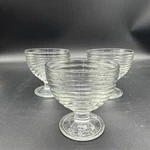 Abc Household Clear Footed Dessert Compote Bowl- Set Of 3 Vintage. Fixed Price $22.00.