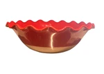 Emile Henry Ruffled Edge Artisanal Round Red Serving Bowl 3.2 Qt Williams Sonoma. Fixed Price $69.95.