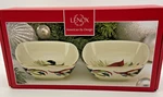 Lenox Nib Winter Greetings Set Of 2 Dipping Bowls - 4". Fixed Price $19.32.