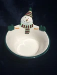 Mint Pfaltzgraff Winterberry Red White Green Snowman Ceramic All Purpose Bowl 7". Fixed Price $14.49.