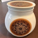Noritake Dominica Floral Sugar Bowl & Lid 6925 Gold Brown White. Fixed Price $11.99.