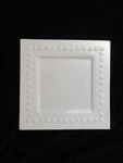 Paola Milano Italy White Pottery 12" Square Dish Serving Tray Nice Piece!. Fixed Price $23.99.