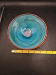 Studio Pottery Pedestal Bowl Nautical Theme. Sail Boat. Signed. Fixed Price $11.25.