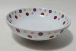Simple Additions By Pampered Chef Polka Dots Soup/ Cereal Bowl Discontinued. Fixed Price $24.00.