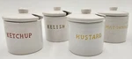 Williams-sonoma Bbq Condiment Jar Set. Fixed Price $45.00.