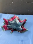 Akcam Turkish Glass Maple Leaf Appetizer Plates Set Of 3 Iridescent Multi-color. Fixed Price $27.08.