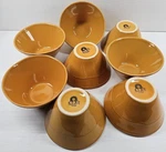 8 Euro Ceramica Mustard Soup Cereal Bowls Set Scalloped Serve Dish Portugal Lot. Fixed Price $123.87.