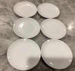 6- Ikea 12011-2 White Salad Plates 7 3/4 . Vgc. Fixed Price $17.95.