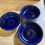 3 Homer Laughlin Fiesta Ware 7 Coupe Soup Cereal Bowls Cobalt Blue Hlc Usa. Fixed Price $35.00.