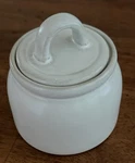 Hearth & Hand Magnolia Stoneware Sugar/salt/pepper Cellar, White, Round, Lid. Fixed Price $17.99.