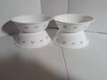 Set Of 4 Corelle Secret Garden Soup/cereal Bowl Blue Flowers Corning. Fixed Price $19.99.
