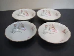 Edelstein #21615 Maria Theresia Shape, Irish Rose 4-5 1/4" Berry Bowls-germany. Fixed Price $18.95.