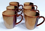 Lot Sango Eclipse Brown 4976 Coffee Mugs Cups Stoneware. Fixed Price $29.95.