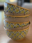 Vtg Nos 2004 Pfaltzgraff Ceramic Villa Della Luna Dessert Bowls Set Of. Fixed Price $49.89.