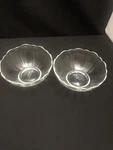 2 X Vintage Arcoroc France Usa Glass Dessert Fruit Scalloped Edge Bowl Dish AB7. Fixed Price $12.00.