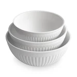 Nordic Ware 3 Piece Prep & Serve Mixing Bowl Set, White. Fixed Price $29.00.